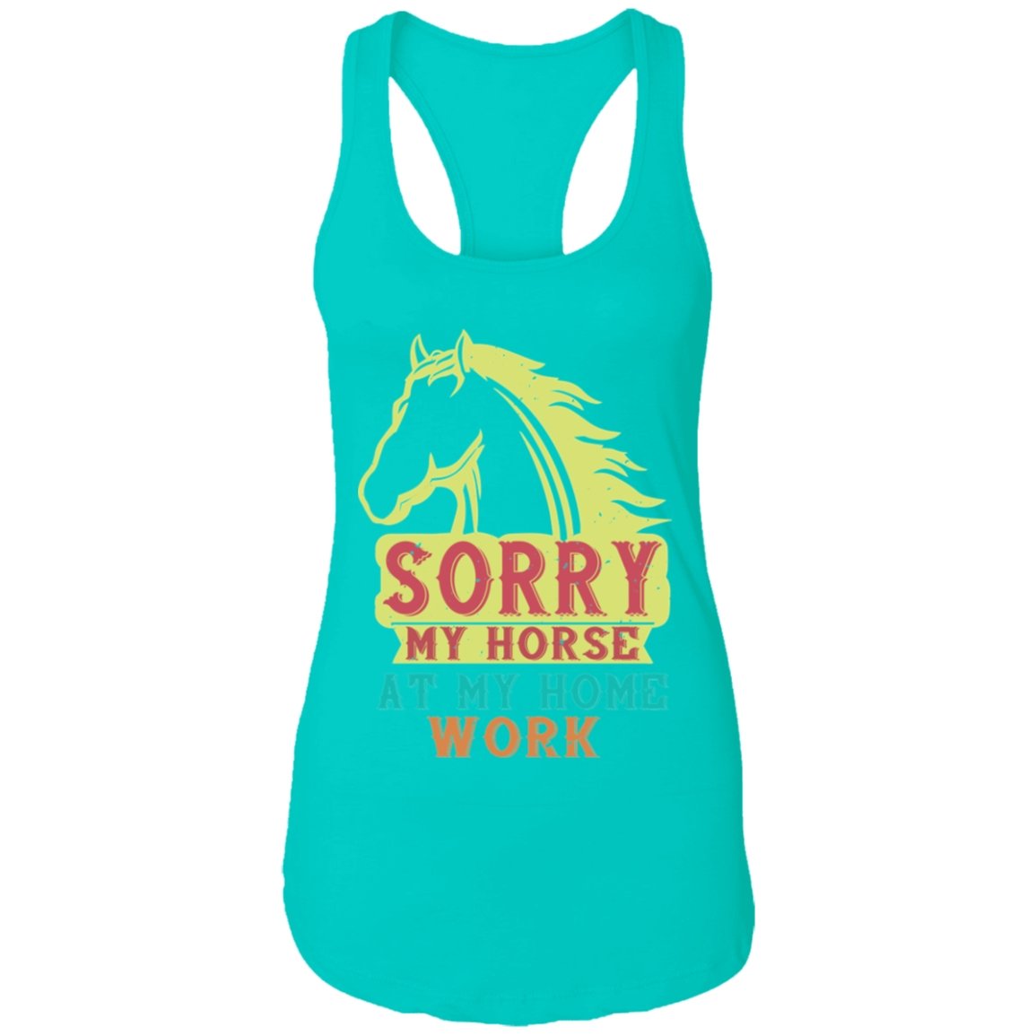 Horse Design Ladies Ideal Racerback Tank - Alexecom.com