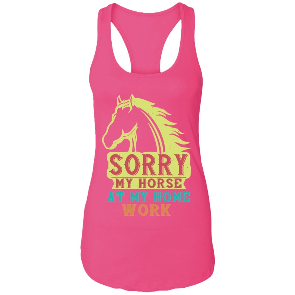 Horse Design Ladies Ideal Racerback Tank - Alexecom.com