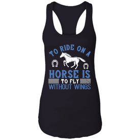 Horse Design Ladies Ideal Racerback Tank - Alexecom.com