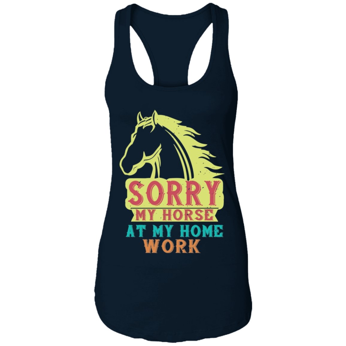 Horse Design Ladies Ideal Racerback Tank - Alexecom.com