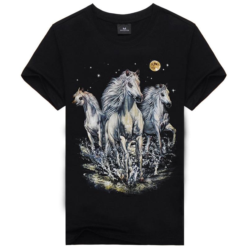 Hot Sale Brand New Fashion Summer Men T-shirt 3d Print Nightmare Tiger Short-Sleeved Casual Tops Tees Men's Plus Size Shirts - Alexecom.com