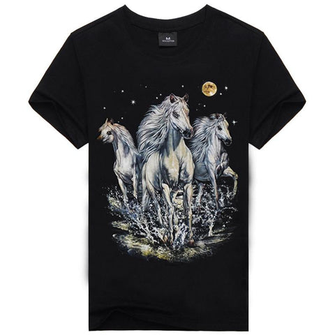 Image of Hot Sale Brand New Fashion Summer Men T-shirt 3d Print Nightmare Tiger Short-Sleeved Casual Tops Tees Men's Plus Size Shirts - Alexecom.com