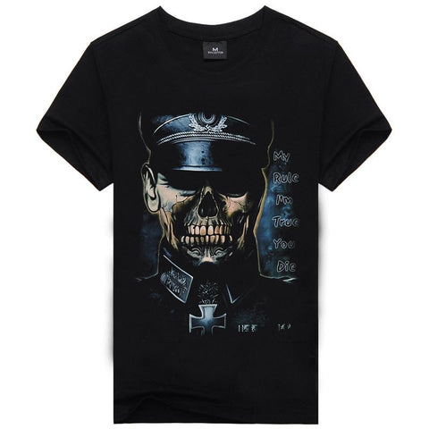 Image of Hot Sale Brand New Fashion Summer Men T-shirt 3d Print Nightmare Tiger Short-Sleeved Casual Tops Tees Men's Plus Size Shirts - Alexecom.com