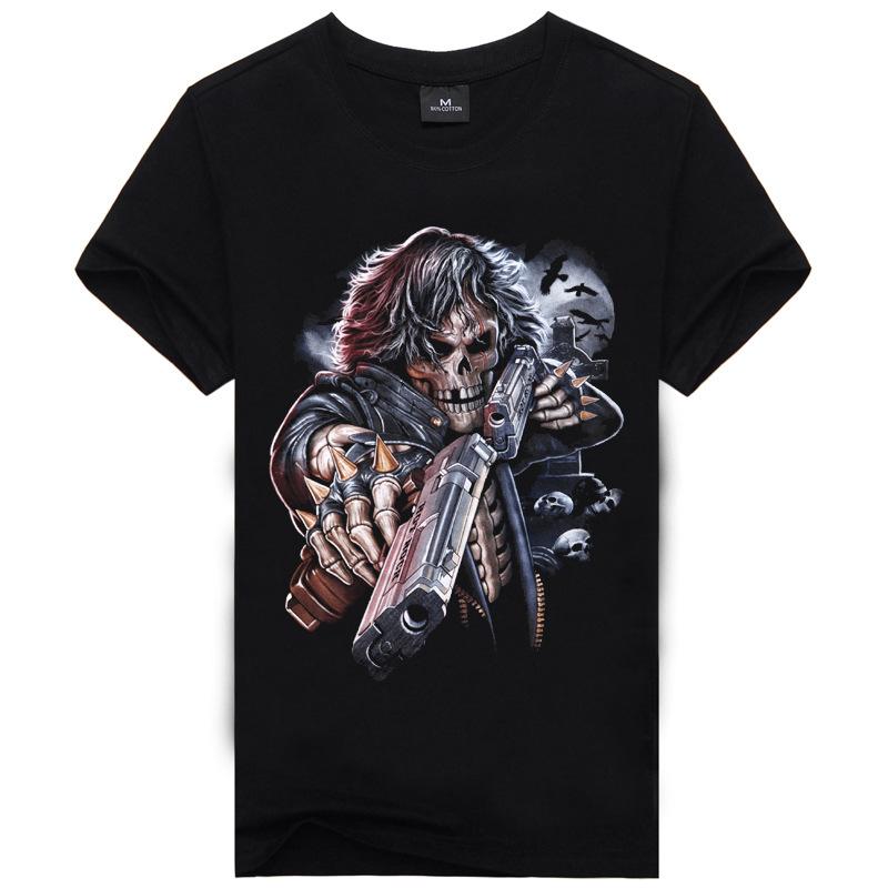 Hot Sale Brand New Fashion Summer Men T-shirt 3d Print Nightmare Tiger Short-Sleeved Casual Tops Tees Men's Plus Size Shirts - Alexecom.com