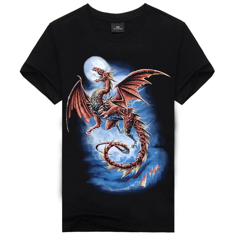 Hot Sale Brand New Fashion Summer Men T-shirt 3d Print Nightmare Tiger Short-Sleeved Casual Tops Tees Men's Plus Size Shirts - Alexecom.com