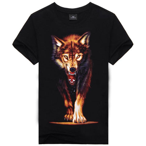 Image of Hot Sale Brand New Fashion Summer Men T-shirt 3d Print Nightmare Tiger Short-Sleeved Casual Tops Tees Men's Plus Size Shirts - Alexecom.com
