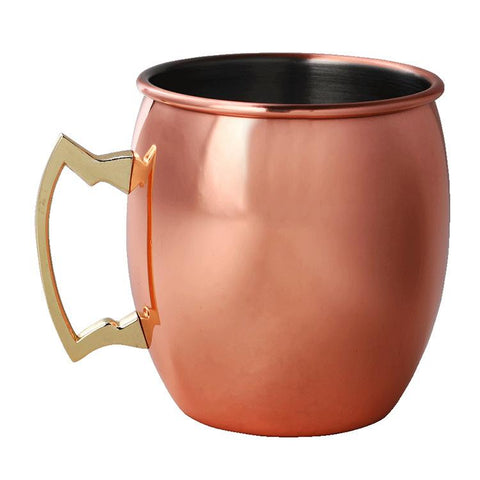 Image of Moscow scorpion cup stainless steel hammer point light body copper plated black cocktail glass - Alexecom.com