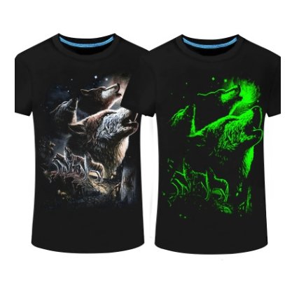 New luminous men's short-sleeved T-shirt Personality men's 3D printed round neck T-shirt - Alexecom.com
