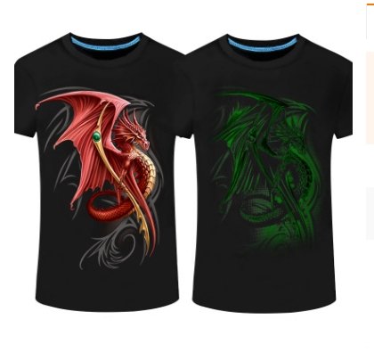 New luminous men's short-sleeved T-shirt Personality men's 3D printed round neck T-shirt - Alexecom.com