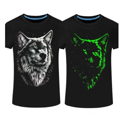 New luminous men's short-sleeved T-shirt Personality men's 3D printed round neck T-shirt - Alexecom.com