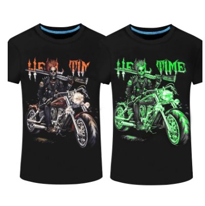New luminous men's short-sleeved T-shirt Personality men's 3D printed round neck T-shirt - Alexecom.com