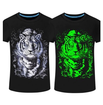 New luminous men's short-sleeved T-shirt Personality men's 3D printed round neck T-shirt - Alexecom.com