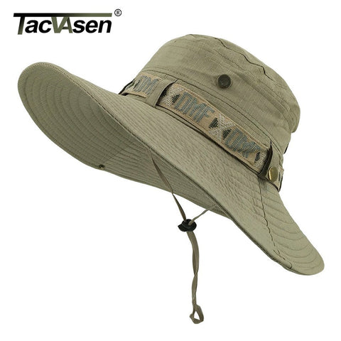 Image of TACVASEN Army Men Tactical Sniper Hats Fish Bucket Hats Boonie Hat Summer Sun Protection Safari Cap Military Hike Hunt Hats Caps