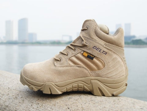 Image of 2020 Winter Men Boots Military Quality Special Force Tactical Desert Combat Ankle Boats Army Work Shoes Leather Snow Boots