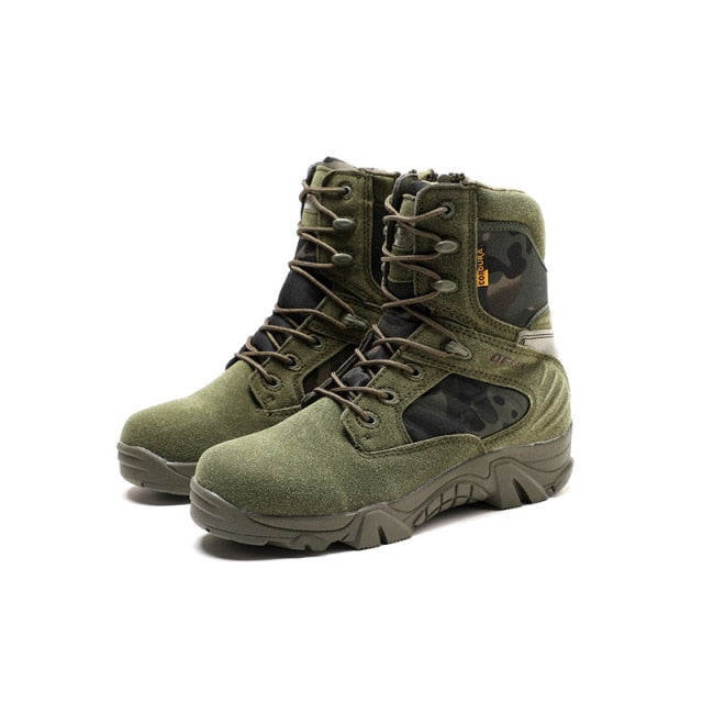 2020 Winter Men Boots Military Quality Special Force Tactical Desert Combat Ankle Boats Army Work Shoes Leather Snow Boots