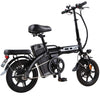 Folding Electric Bike Bicycle 350W Brushless Motor with 48v 14.4Ah Lithium Ion Battery Fat Tire 14" for Adult