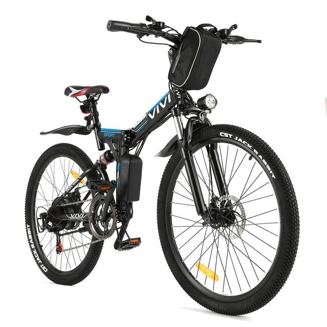 26Inch Electric 350W 36V Foldable Mountain Bike MTB 21 Speed E-Bike Disc Brake
