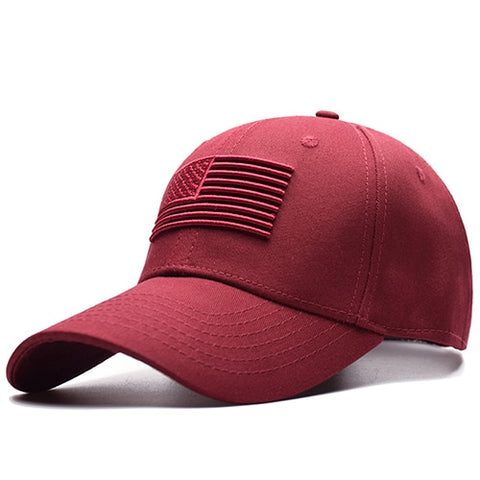 Image of TACVASEN Tactical Baseball Cap USA Flag Sun Protection Adjustable Cap