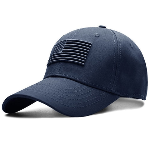 Image of TACVASEN Tactical Baseball Cap USA Flag Sun Protection Adjustable Cap
