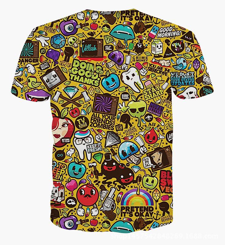 Sprout 3D T-shirt 3D Eins stereo men short sleeved T-shirt couple for summer clothes increase code - Alexecom.com