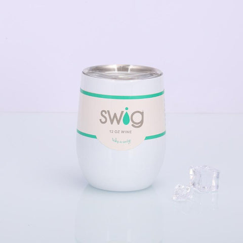 Image of Swig eggshell cup 12oz stainless steel wine mug - Alexecom.com