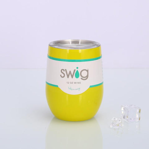 Image of Swig eggshell cup 12oz stainless steel wine mug - Alexecom.com