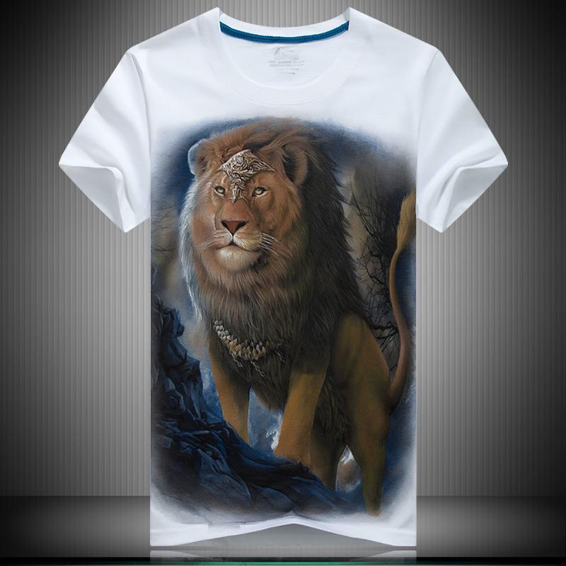 T-shirt printing 3D moonlight lion - Alexecom.com