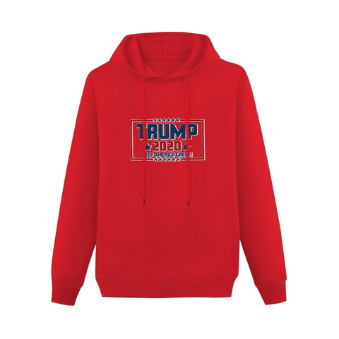 Image of Trump 2020 American Flag Hoodie Front and Back Print Hooded Sweater with Pockets for Women - Alexecom.com