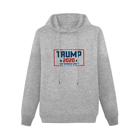 Image of Trump 2020 American Flag Hoodie Front and Back Print Hooded Sweater with Pockets for Women - Alexecom.com