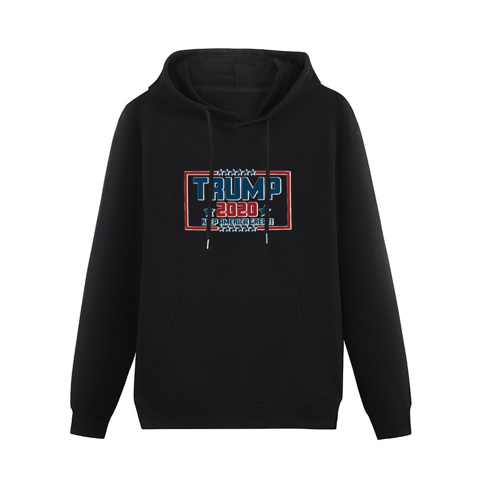 Trump 2020 American Flag Hoodie Front and Back Print Hooded Sweater with Pockets for Women - Alexecom.com