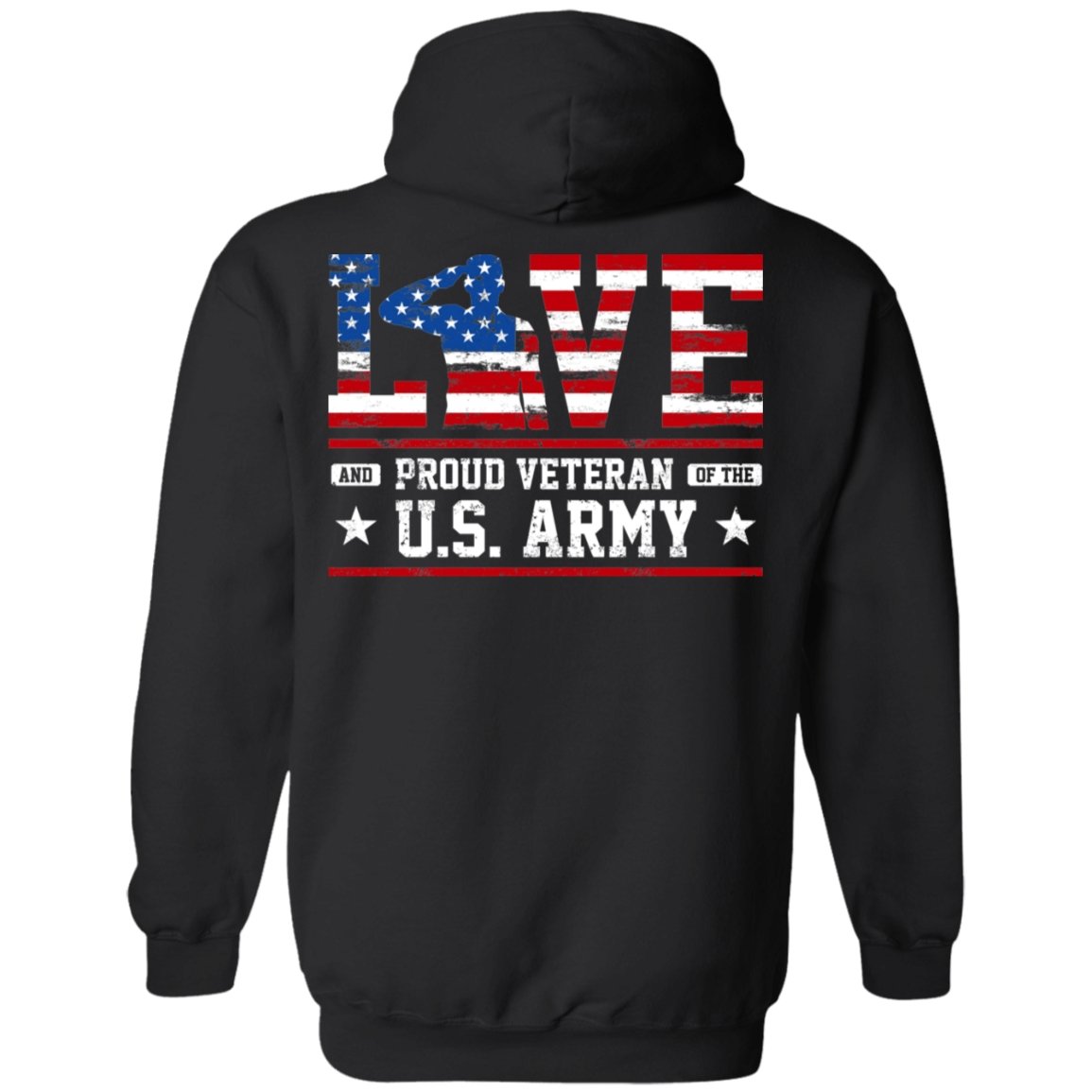 Veteran Design Double Side Printed Pullover Hoodie - Alexecom.com