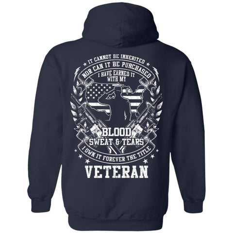 Image of Veteran Design Double Side Printed Pullover Hoodie - Alexecom.com