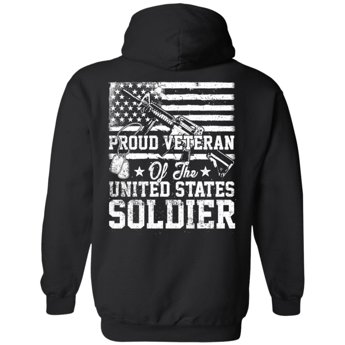 Veteran Design Double Side Printed Pullover Hoodie - Alexecom.com
