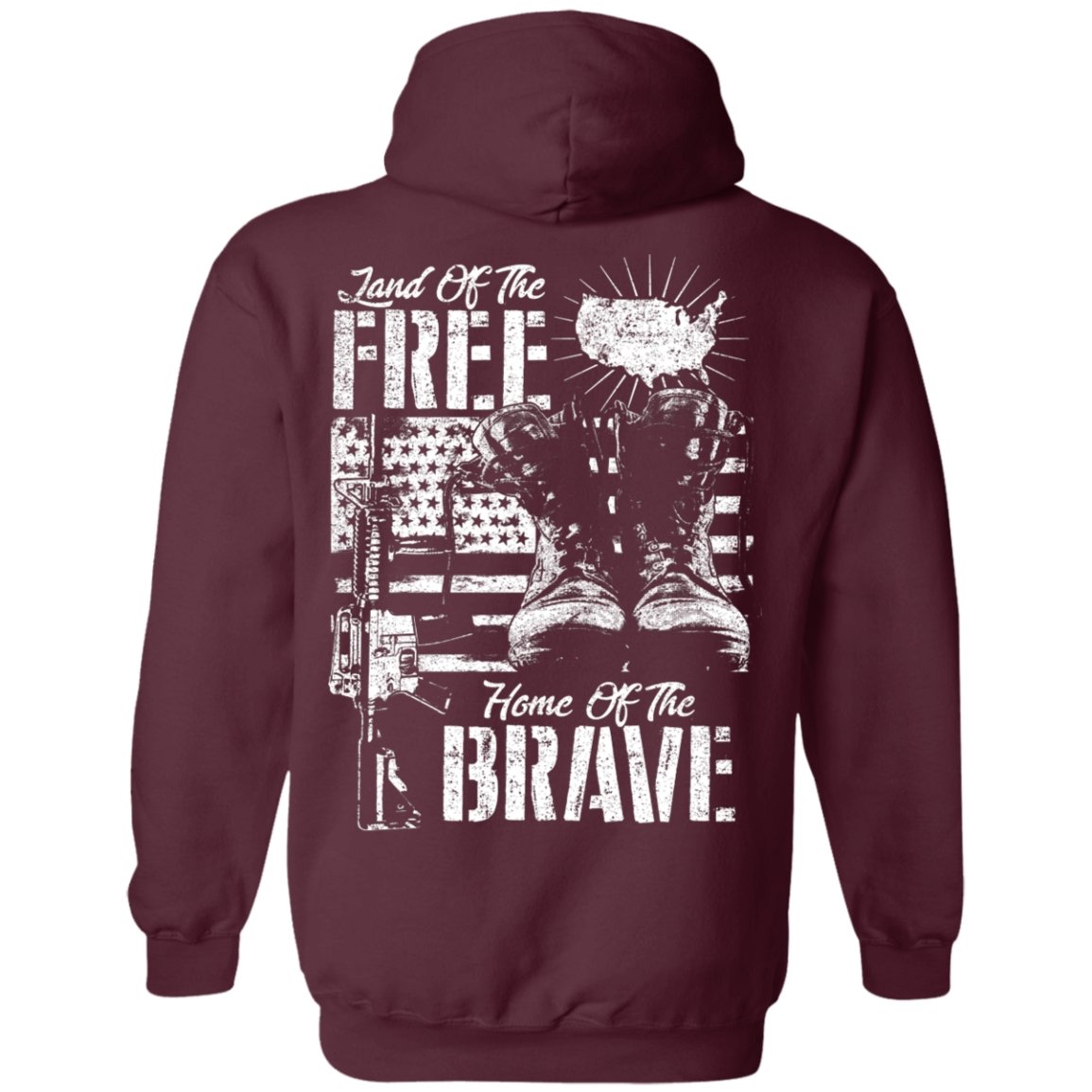 Veteran Design Double Side Printed Pullover Hoodie - Alexecom.com