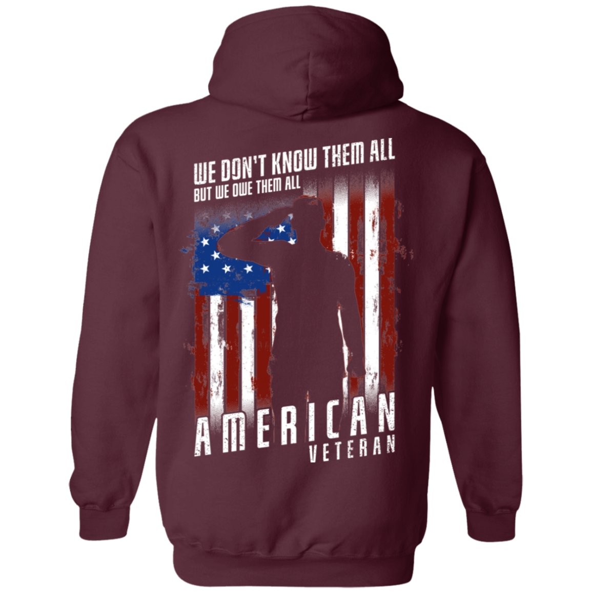 Veteran Design Double Side Printed Pullover Hoodie - Alexecom.com