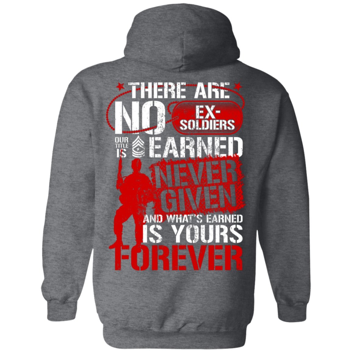 Veteran Design Double Side Printed Pullover Hoodie - Alexecom.com