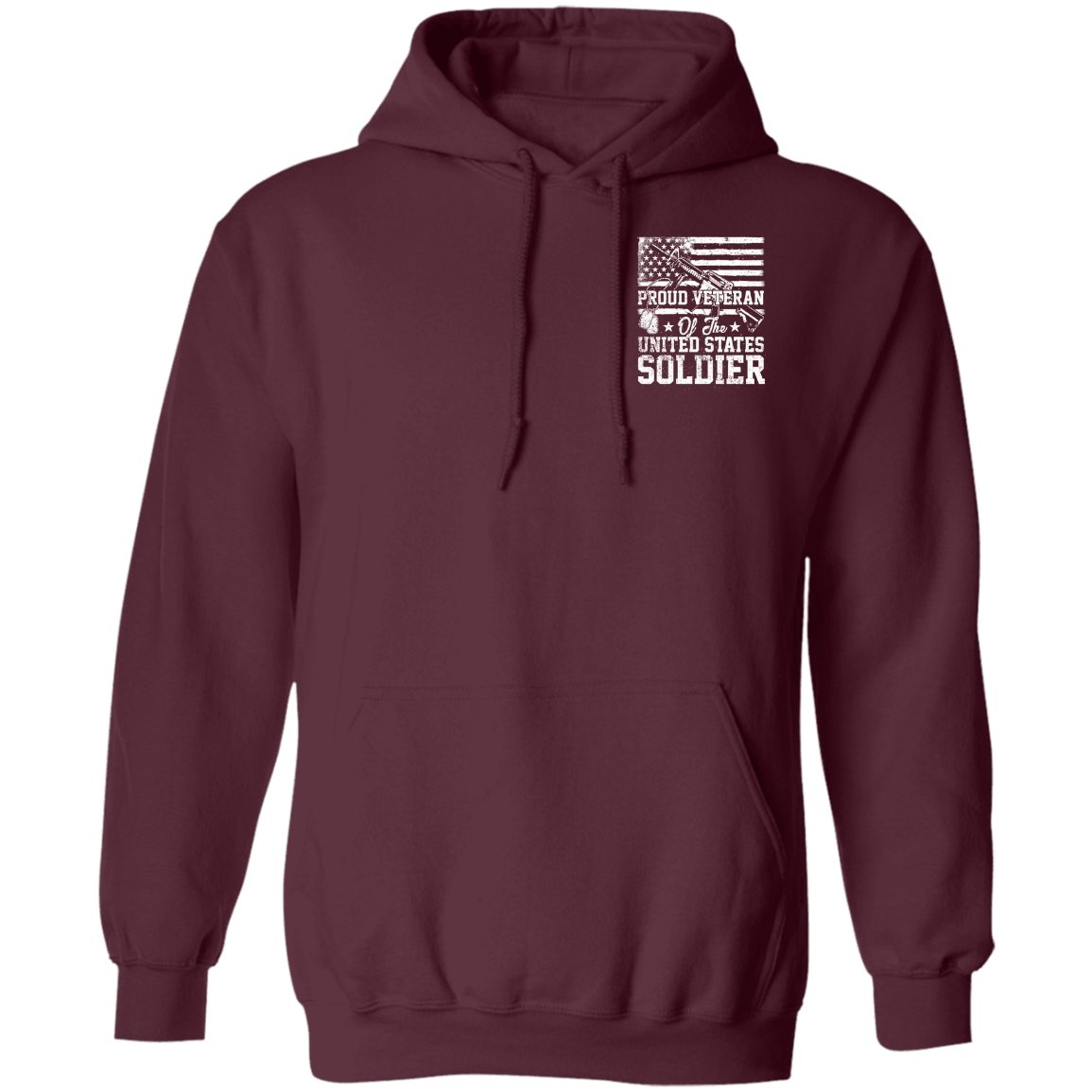 Veteran Design Double Side Printed Pullover Hoodie - Alexecom.com