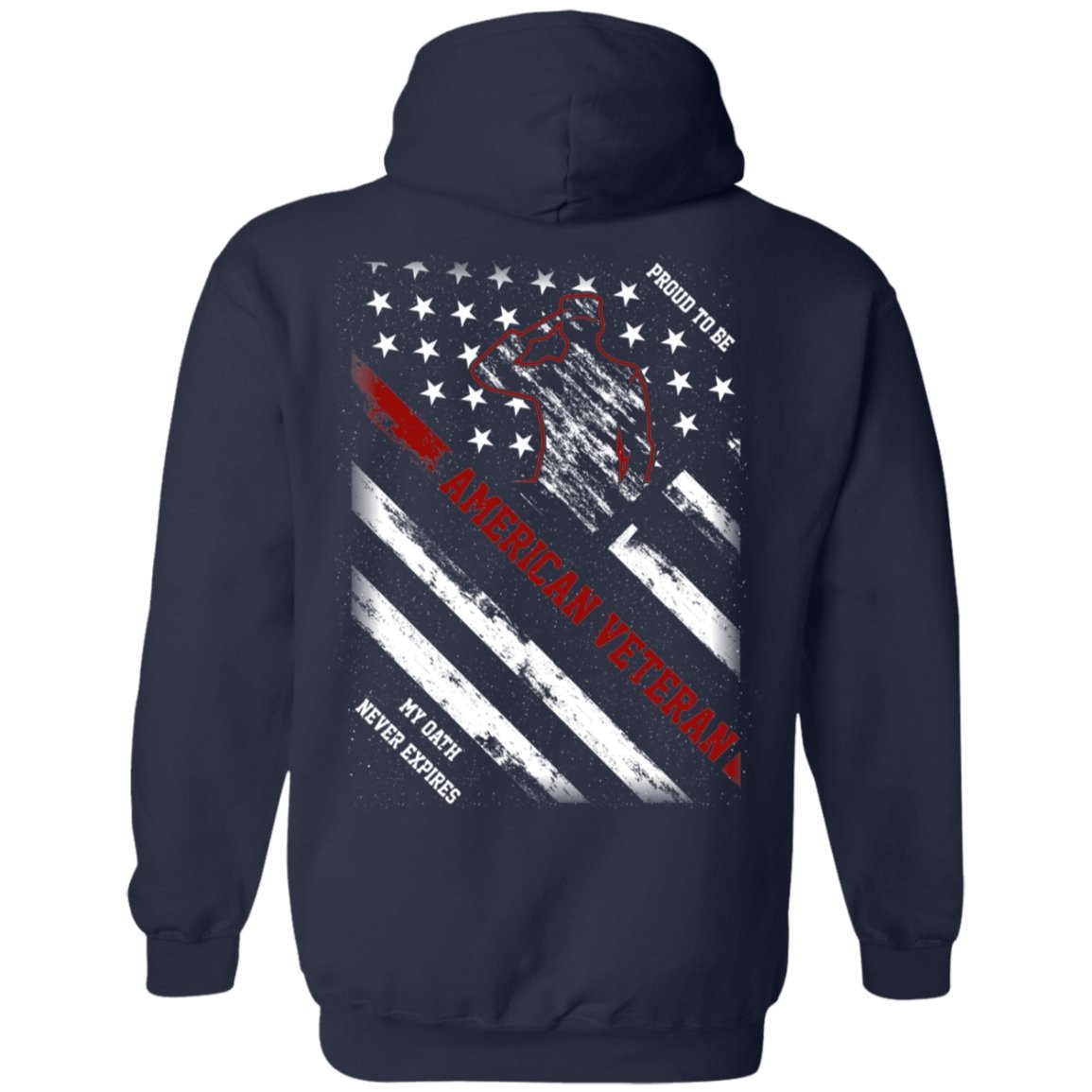 Veteran Design Double Side Printed Pullover Hoodie - Alexecom.com