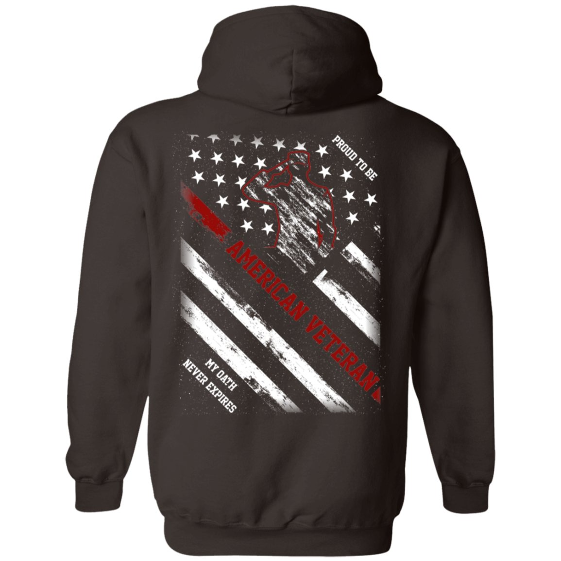 Veteran Design Double Side Printed Pullover Hoodie - Alexecom.com