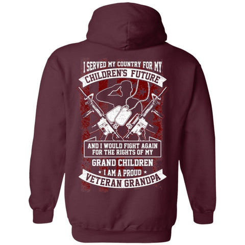 Image of Veteran Design Double Side Printed Pullover Hoodie - Alexecom.com