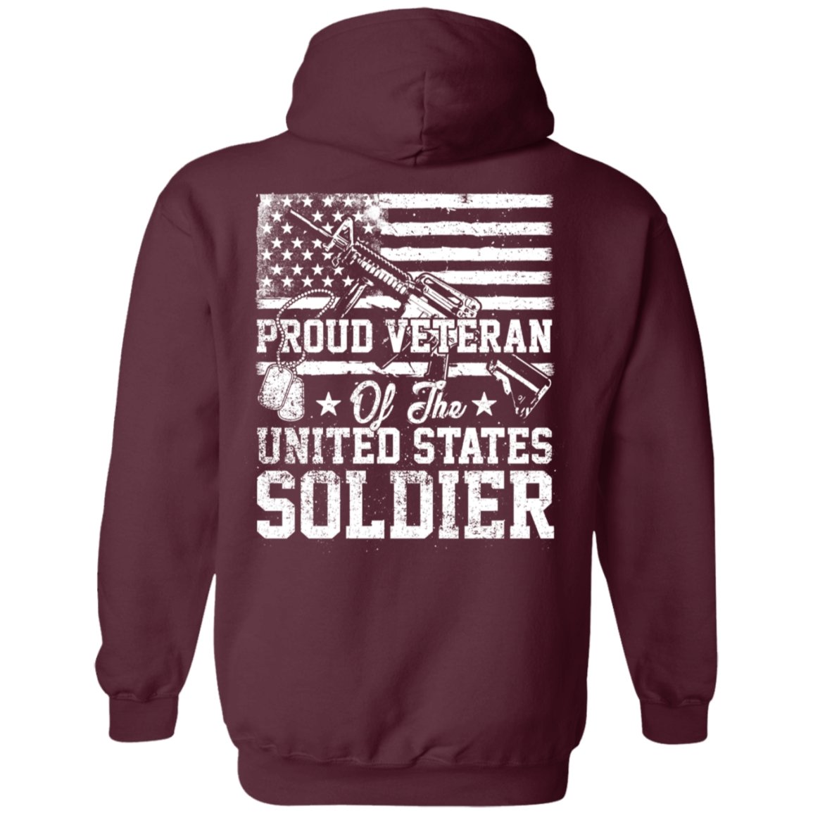 Veteran Design Double Side Printed Pullover Hoodie - Alexecom.com