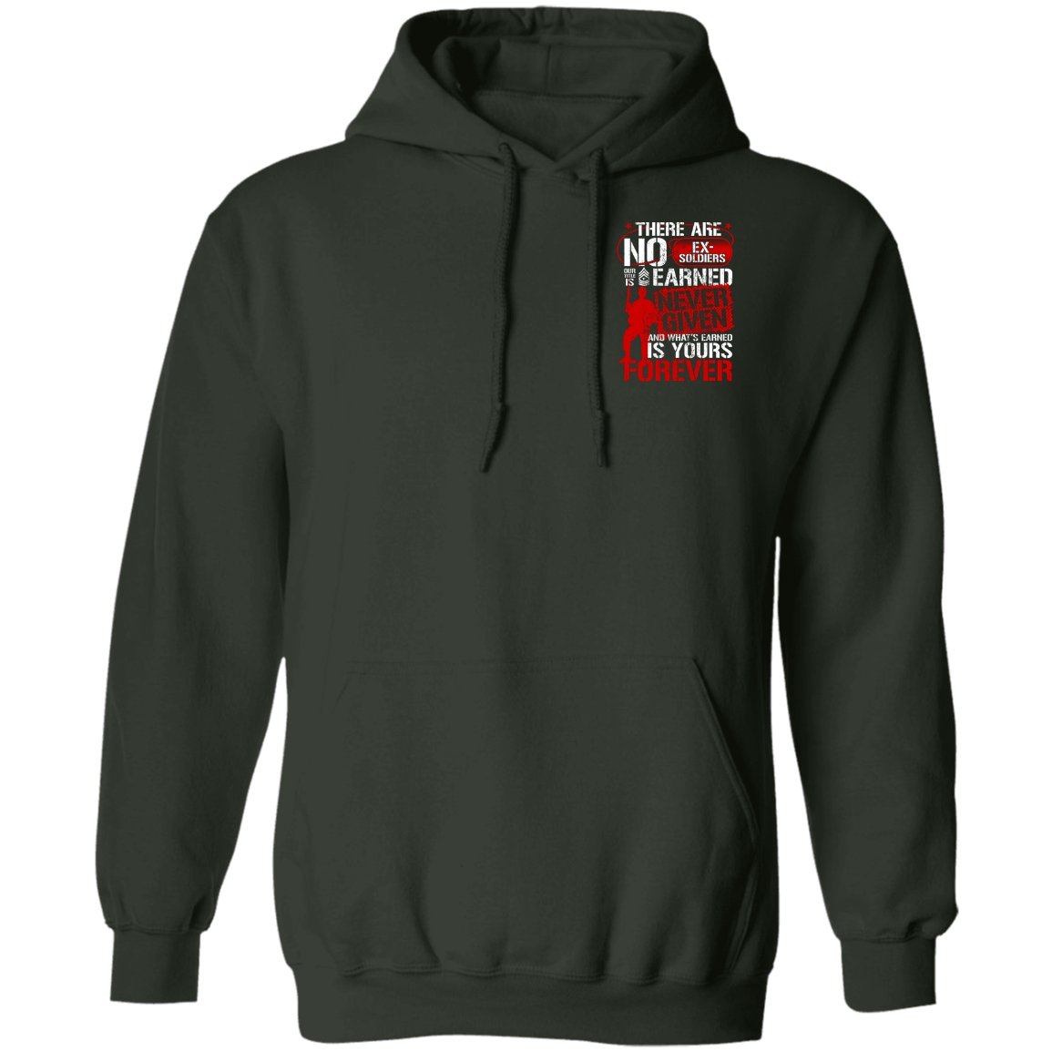 Veteran Design Double Side Printed Pullover Hoodie - Alexecom.com