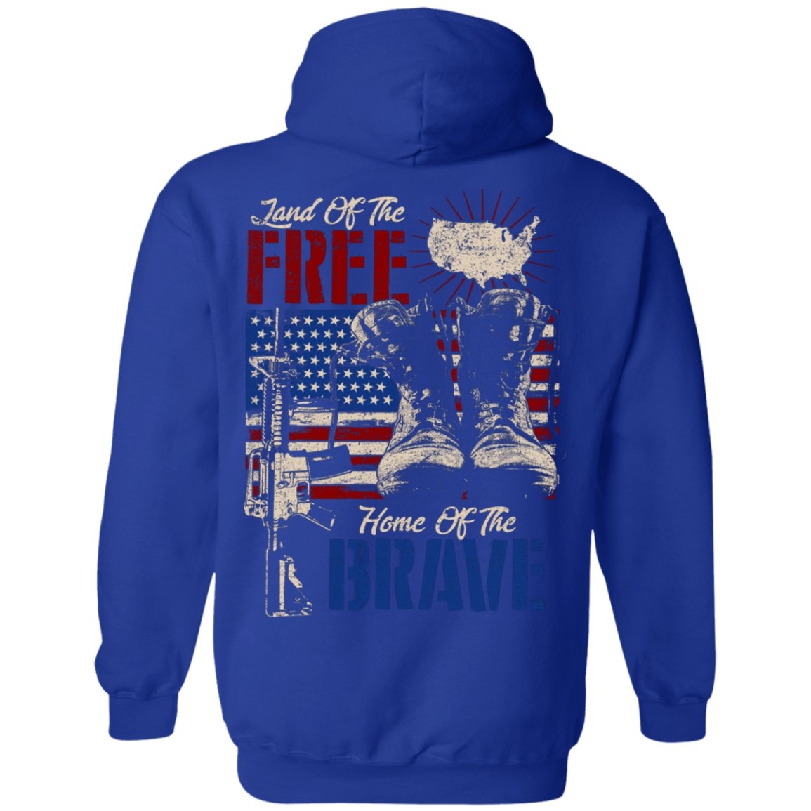 Veteran Design Double Side Printed Pullover Hoodie - Alexecom.com