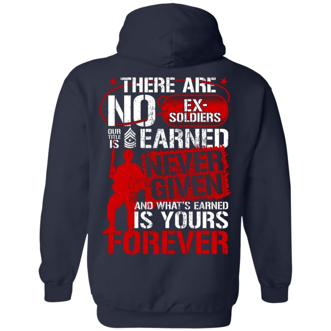 Veteran Design Double Side Printed Pullover Hoodie - Alexecom.com