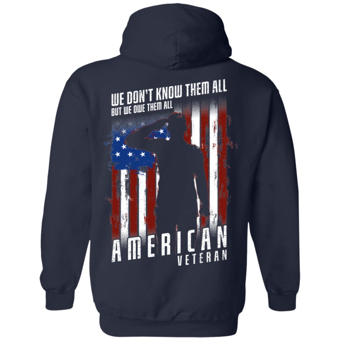 Veteran Design Double Side Printed Pullover Hoodie - Alexecom.com