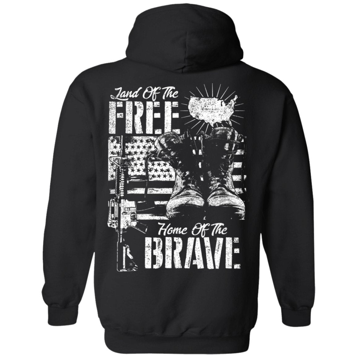 Veteran Design Double Side Printed Pullover Hoodie - Alexecom.com