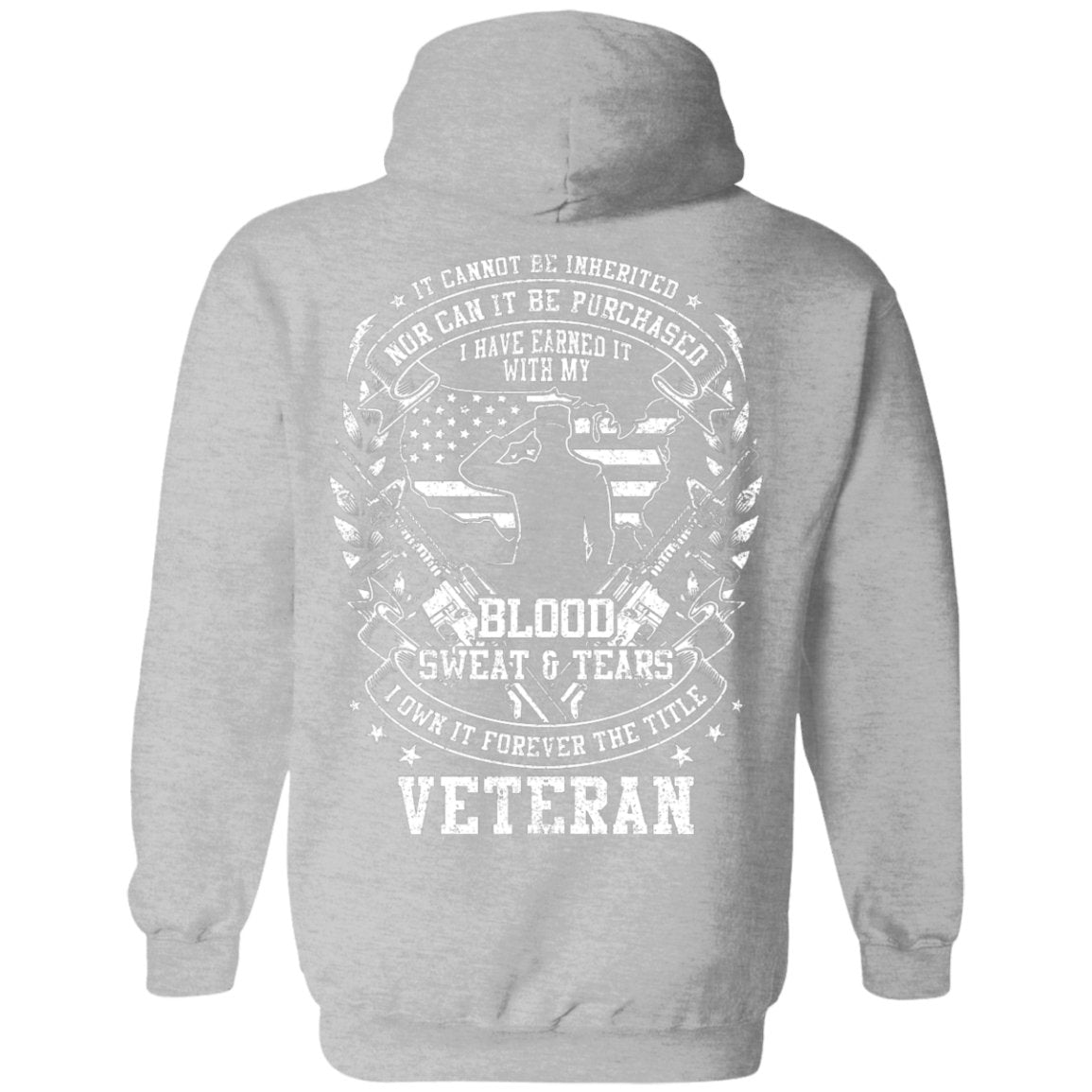 Veteran Design Double Side Printed Pullover Hoodie - Alexecom.com