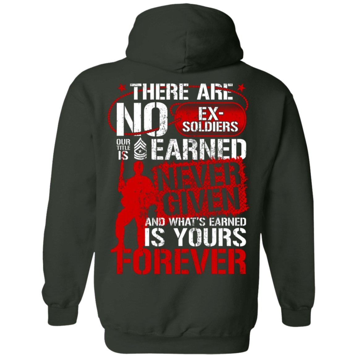 Veteran Design Double Side Printed Pullover Hoodie - Alexecom.com