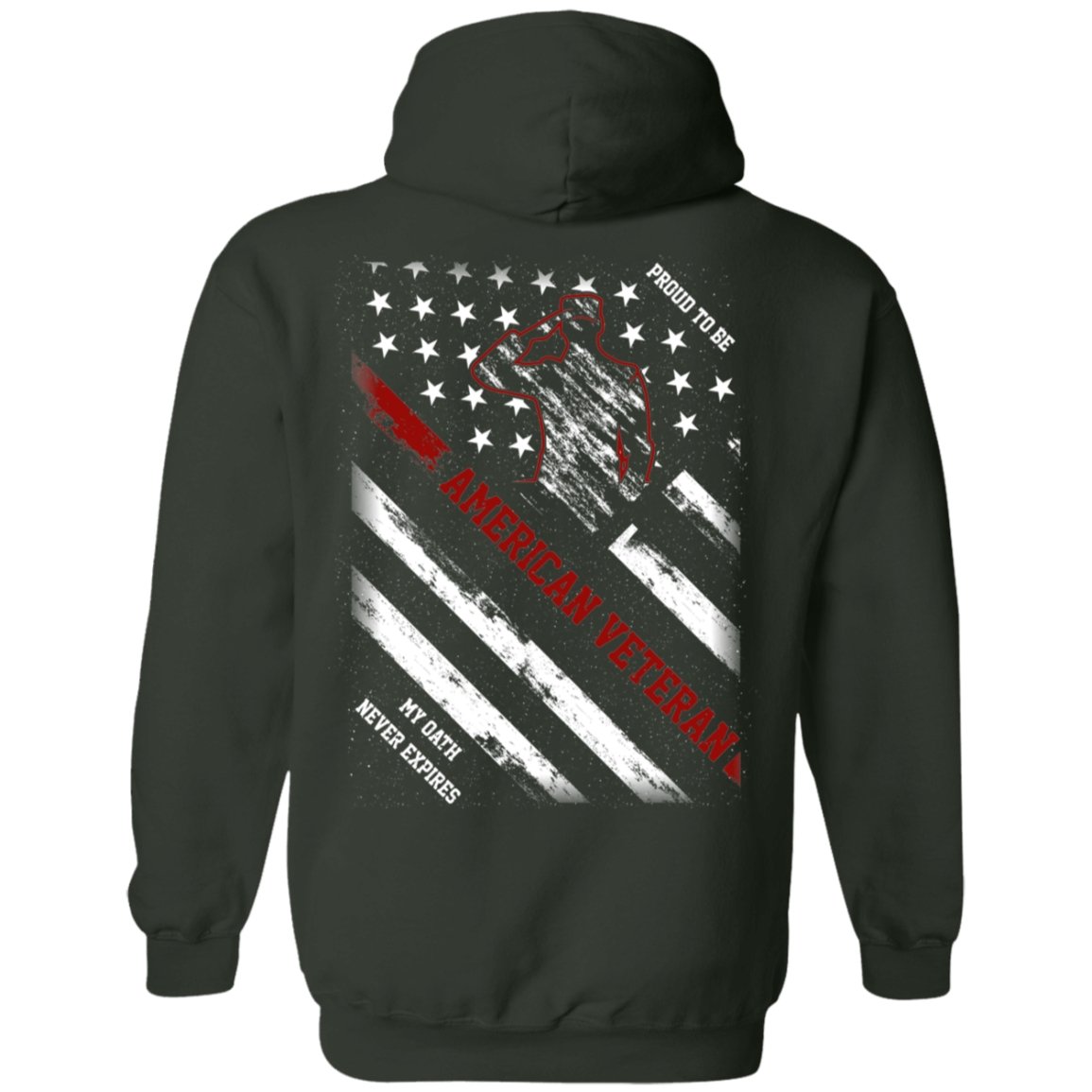 Veteran Design Double Side Printed Pullover Hoodie - Alexecom.com