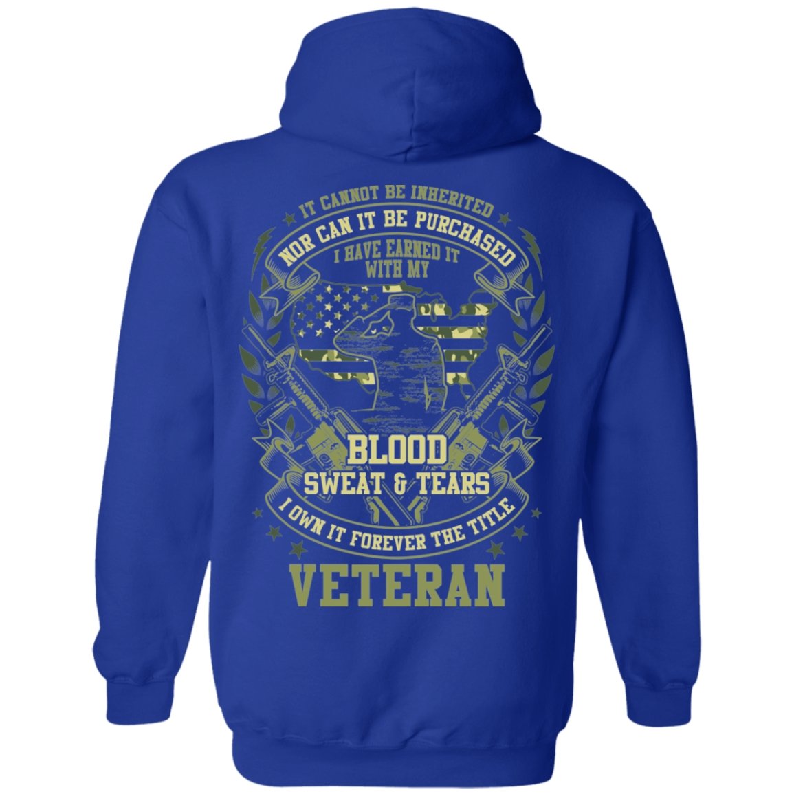 Veteran Design Double Side Printed Pullover Hoodie - Alexecom.com